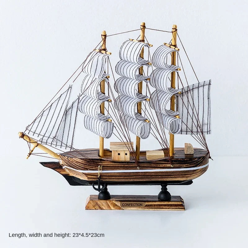 New Wooden Sailboat Model Office Living Room Decoration Crafts Nautical Decoration Creative Model Home Decoration Birthday Gift