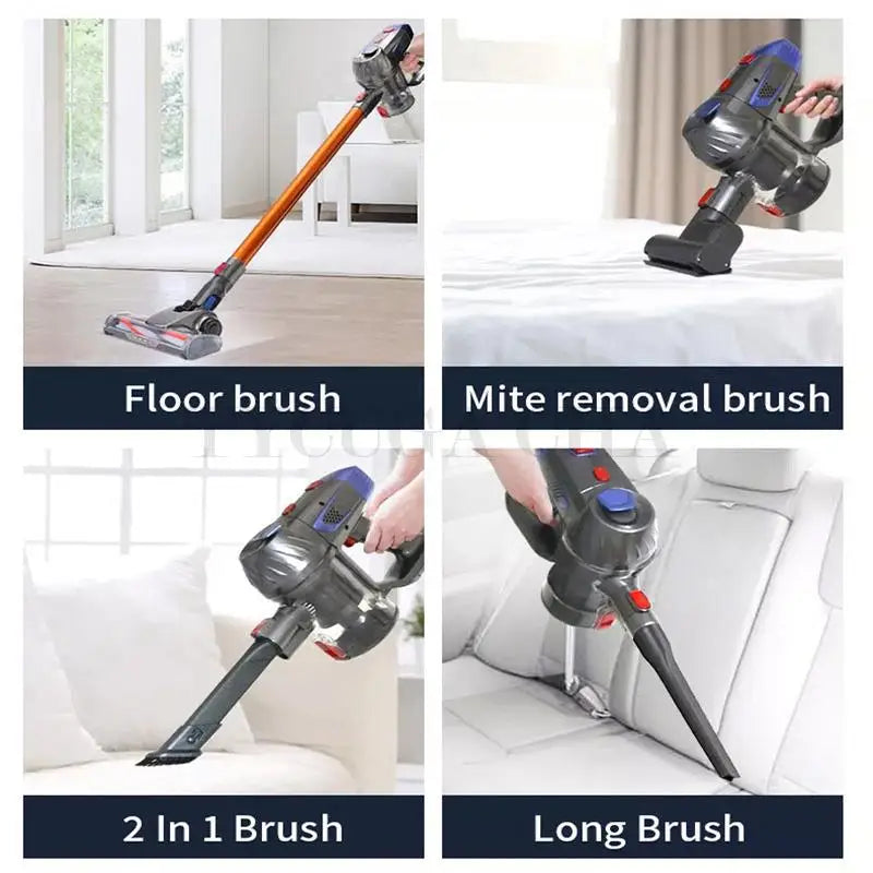 Wireless Handheld Vacuum Cleaner 10kPa 150W Powerful Dual Motor LED Electric Sweeper Cordless Car Home Remove Mites Dust Cleaner