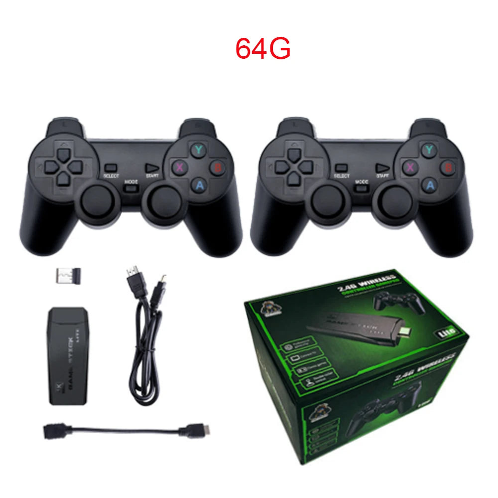 M8 Video Game Console 2.4G Double Wireless Controller Game Stick 4K 10000 games 64GB 32GB Retro games For PS1/GBA boy gift