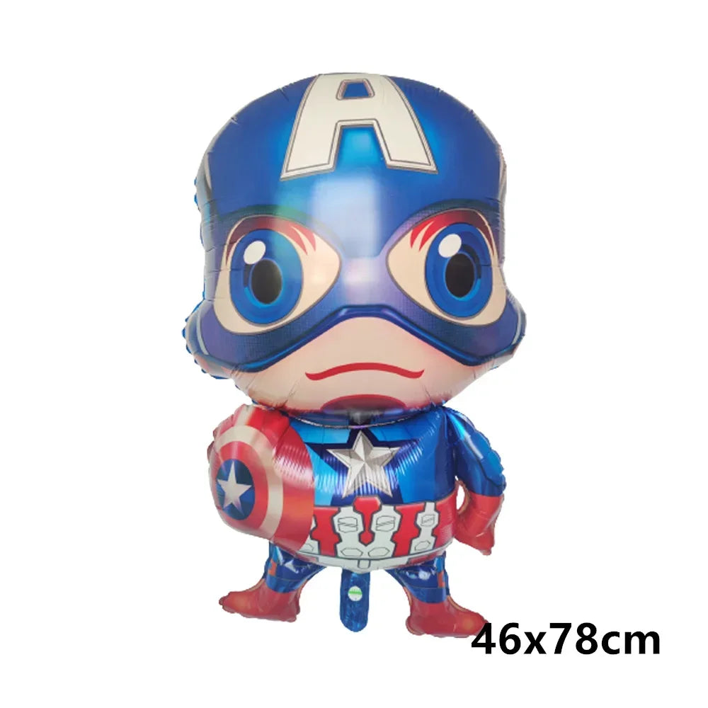 Big 3D Spiderman Balloons For Birthday Iron Man Foil Balloon Hulk Boy Baby Shower Party Decor Superhero Children Tnflatable Toy