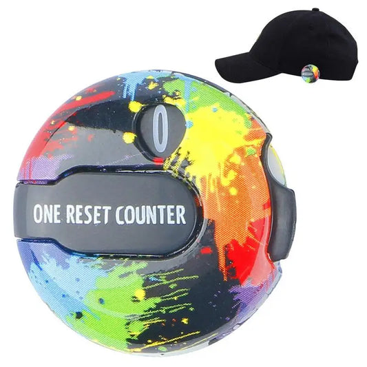 1Pc 3cm Golf ScoreStroke Counter With Hat Clip Portable One Touch Reset Clip On Hat/Glove Game Scoring Record Up To 12 Strokes