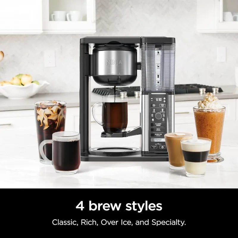 Ninja Specialty Coffee Maker,Hot & Iced Coffee, 6 Brew Styles, 8 Sizes, 10-Cup Carafe, Fold-Away Frother, Permanent Filter,CM401