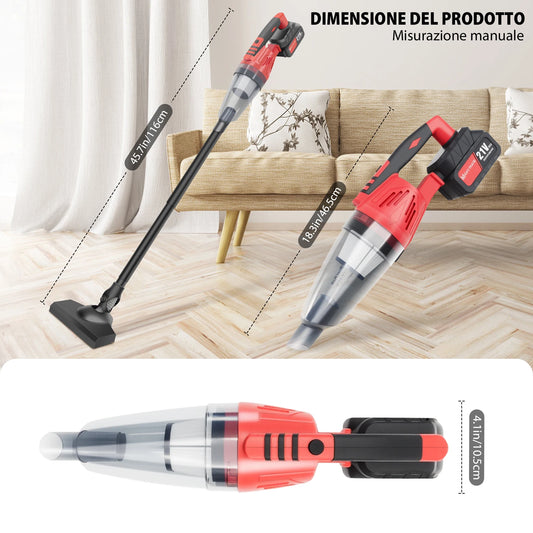 Vacuum Gap Cordless Powerful Cyclone Suction Portable 300W ，Rechargeable Car Vacuum Cleaner Handheld Quick Charge for Home Hairs