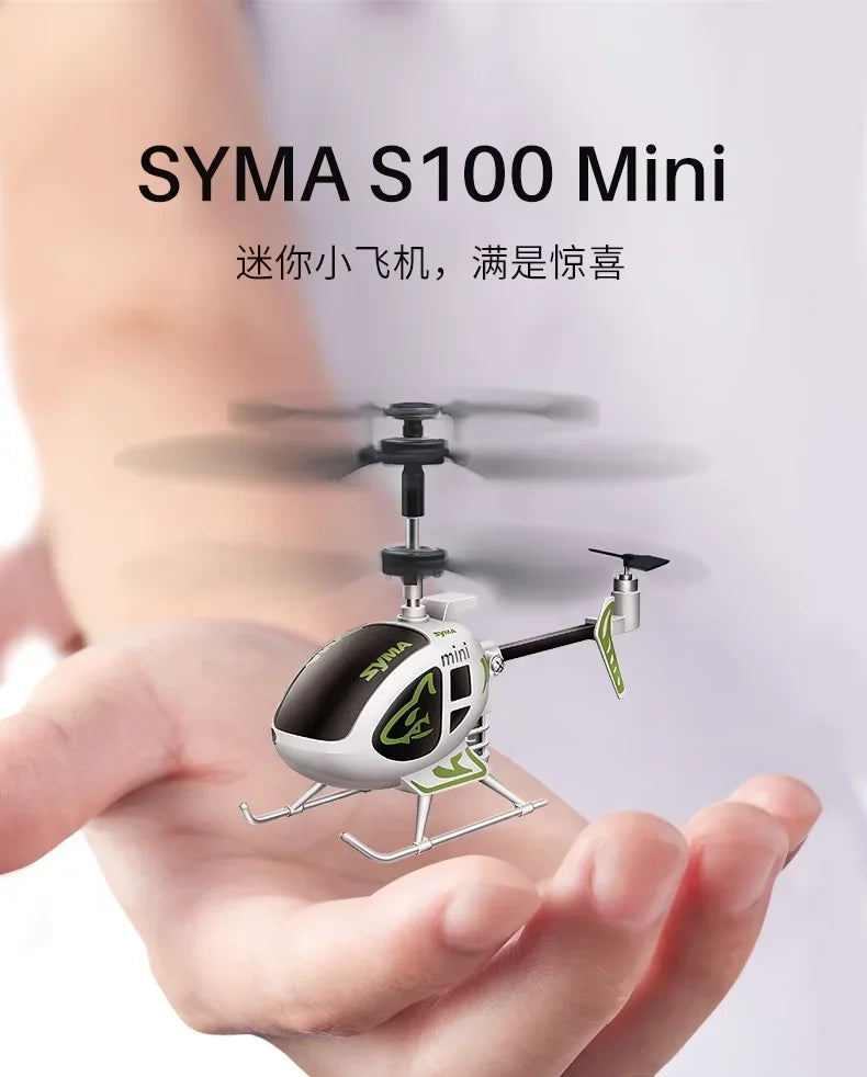 Syma S100 Mini RC Helicopter Set Height 2.4GHz Remote Control Helicopter for Children Gift