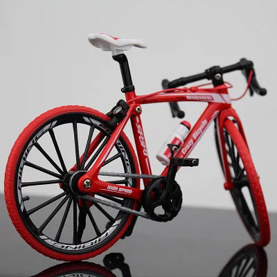 Crazy Magic Finger Bike Alloy Bicycle Model 1:10 Simulation Bicycle Bend Road Mini Racing Toys Adult Collection Gifts