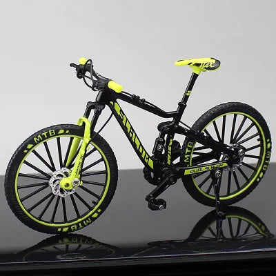 Crazy Magic Finger Bike Alloy Bicycle Model 1:10 Simulation Bicycle Bend Road Mini Racing Toys Adult Collection Gifts