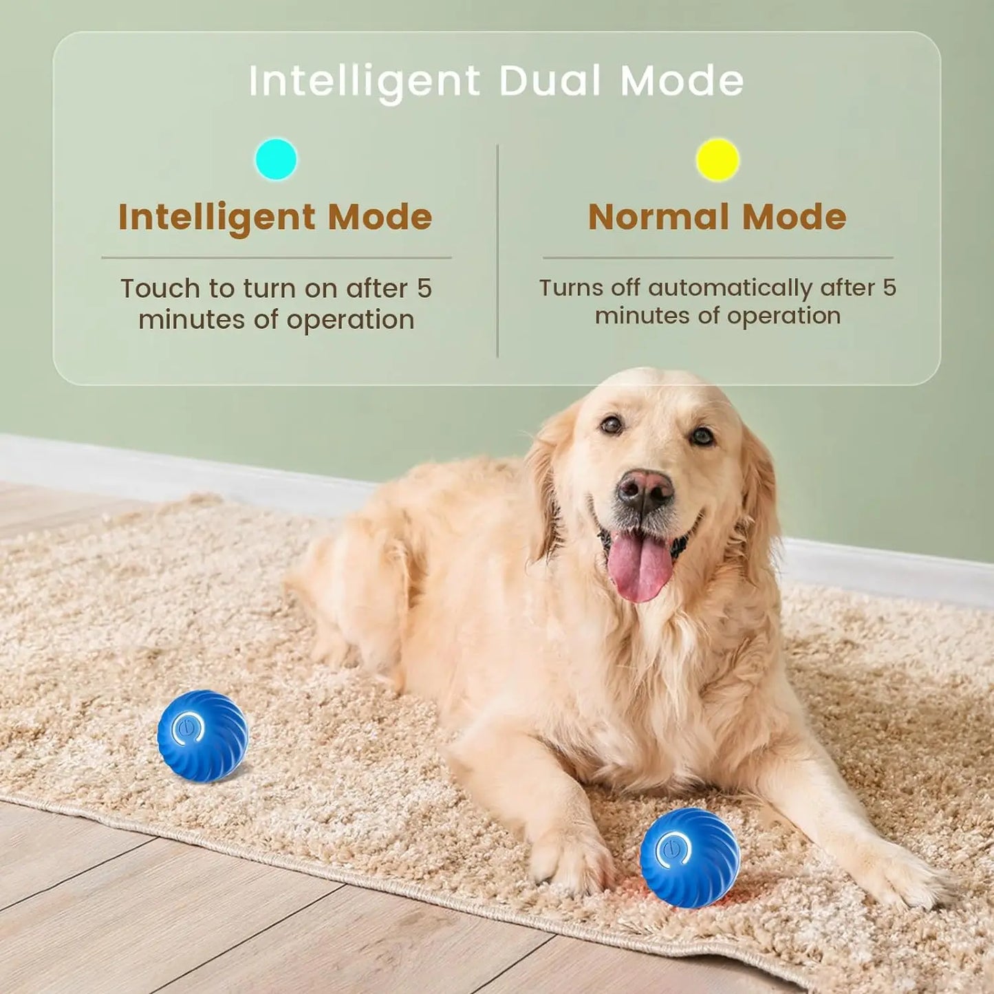 Durable Active Rolling Wicked USB Rechargeable Balls Moving Bouncing Rotating Ball Interactive Pet Toys Dog Balls