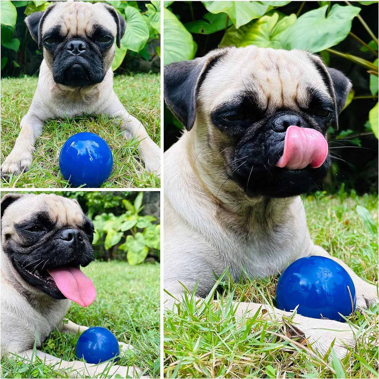 SuperChewy Tough Dog Ball Toy Strong Natural Rubber Great Fetch Toy Durable Chew Toy for Aggressive Chewers Large Breed Tested