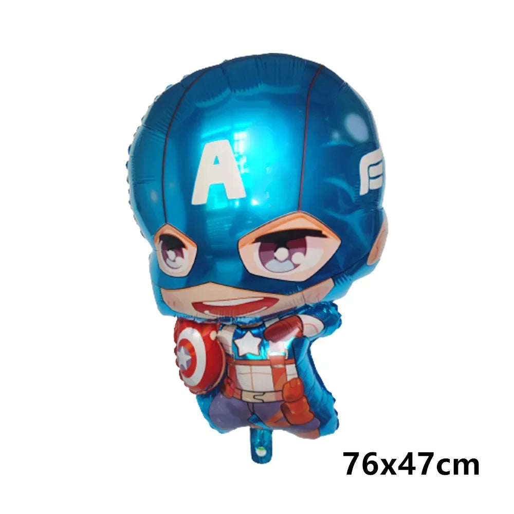 Big 3D Spiderman Balloons For Birthday Iron Man Foil Balloon Hulk Boy Baby Shower Party Decor Superhero Children Tnflatable Toy