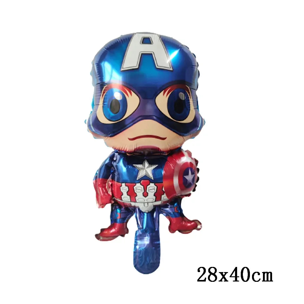 Big 3D Spiderman Balloons For Birthday Iron Man Foil Balloon Hulk Boy Baby Shower Party Decor Superhero Children Tnflatable Toy