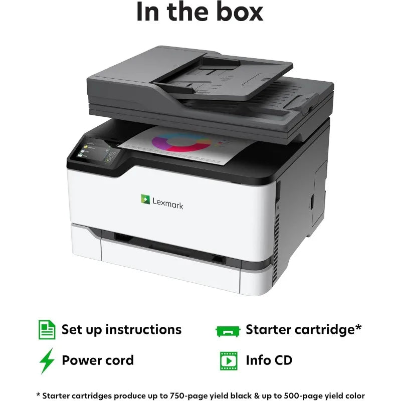 Lexmark CX331adwe Color All-in-One Laser Printer with Touchscreen, Office Scanner Copier Laser, Mobile Ready