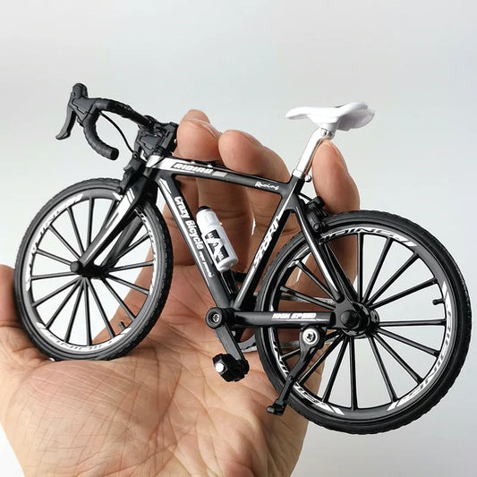 Crazy Magic Finger Bike Alloy Bicycle Model 1:10 Simulation Bicycle Bend Road Mini Racing Toys Adult Collection Gifts