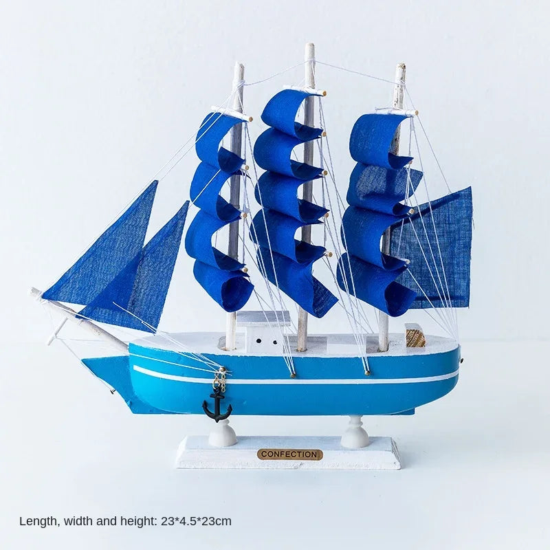 New Wooden Sailboat Model Office Living Room Decoration Crafts Nautical Decoration Creative Model Home Decoration Birthday Gift