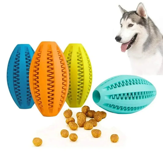 Pet Dog Toy Interactive Rubber Balls for Dogs Puppy Funny Chewing Toys Pet Tooth Cleaning Ball Training Slow Food Feeder