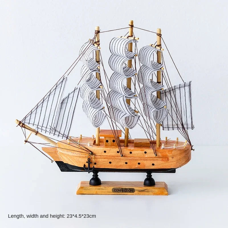 New Wooden Sailboat Model Office Living Room Decoration Crafts Nautical Decoration Creative Model Home Decoration Birthday Gift