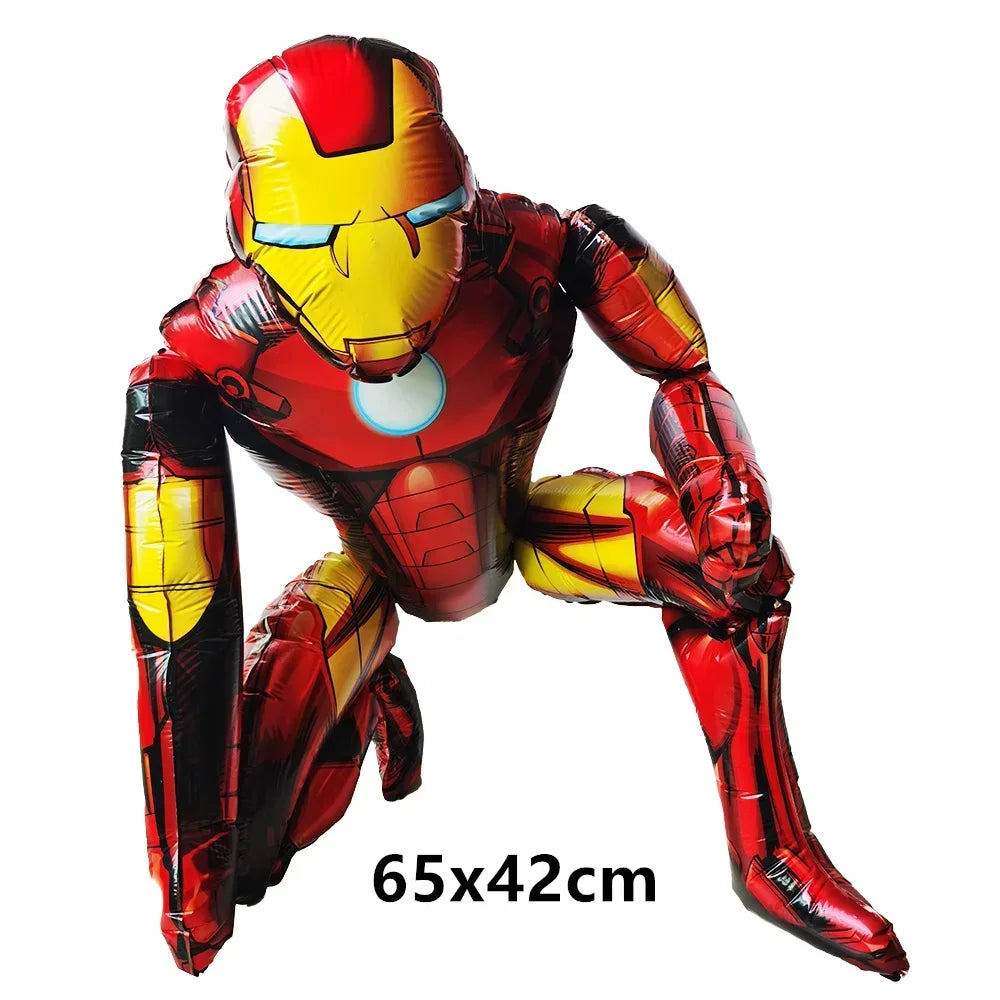 Big 3D Spiderman Balloons For Birthday Iron Man Foil Balloon Hulk Boy Baby Shower Party Decor Superhero Children Tnflatable Toy