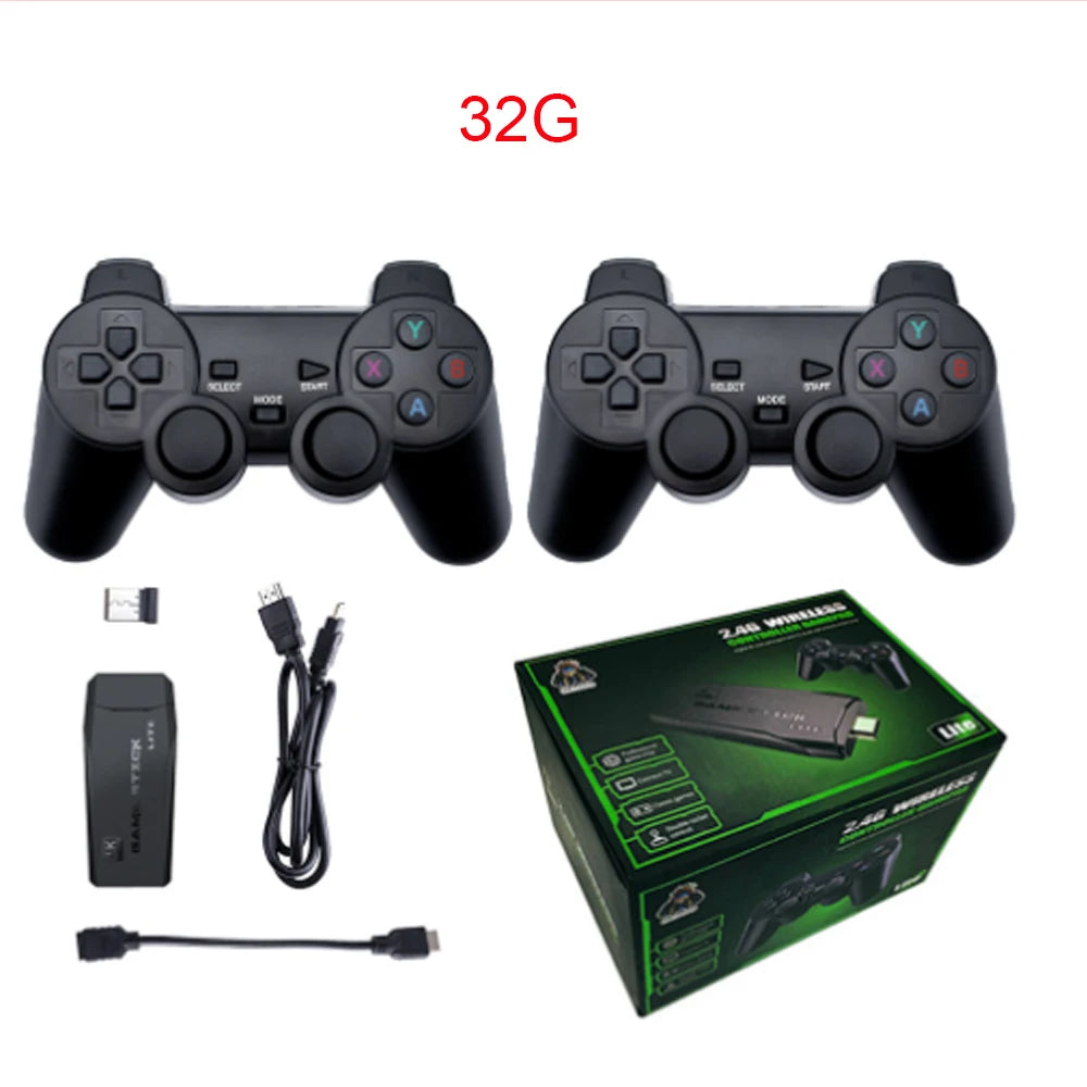 M8 Video Game Console 2.4G Double Wireless Controller Game Stick 4K 10000 games 64GB 32GB Retro games For PS1/GBA boy gift