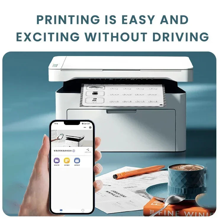 Laser Printer  A4 Monochrome Laser Printer Copier All-in-one Office Home Long Plate Paper Dimensions