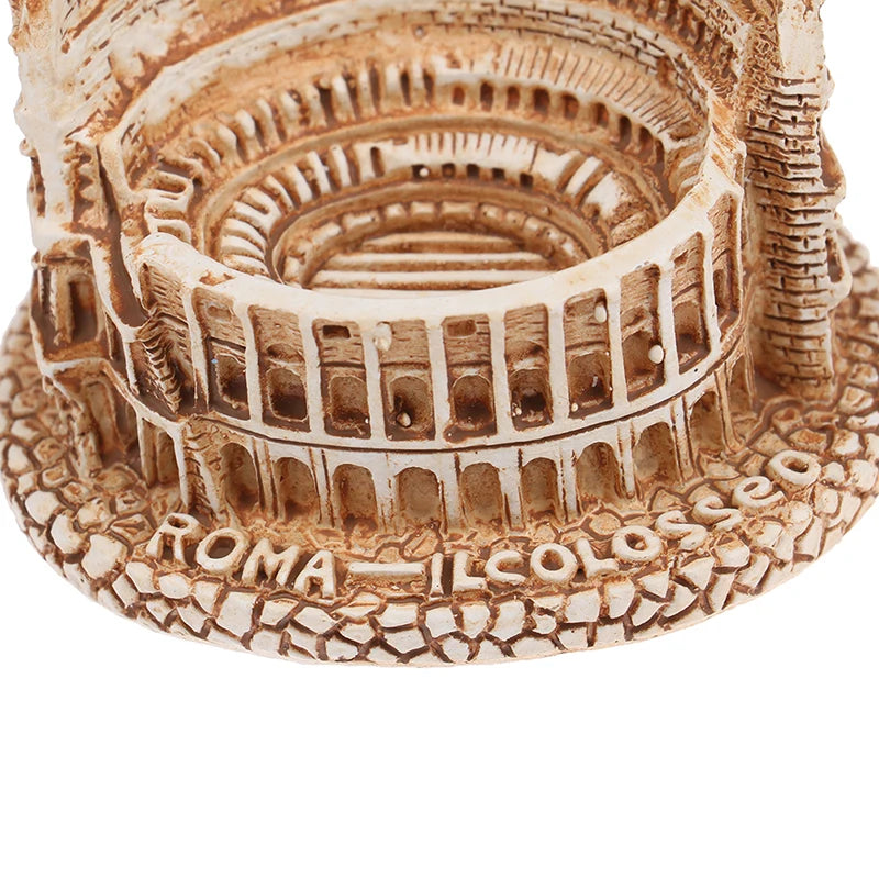 Simulation Ancient Rome Colosseum Resin Mini Statue Sand Table Building Desktop Decoration Classical Architecture Sculpture