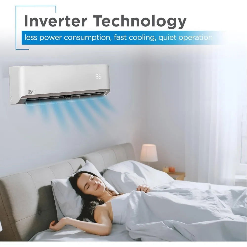 12,000 BTU Inverter Mini Split Air Conditioner with Heat Pump, Ductless Mini-Split Inverter Air Conditioner Cools & Heats