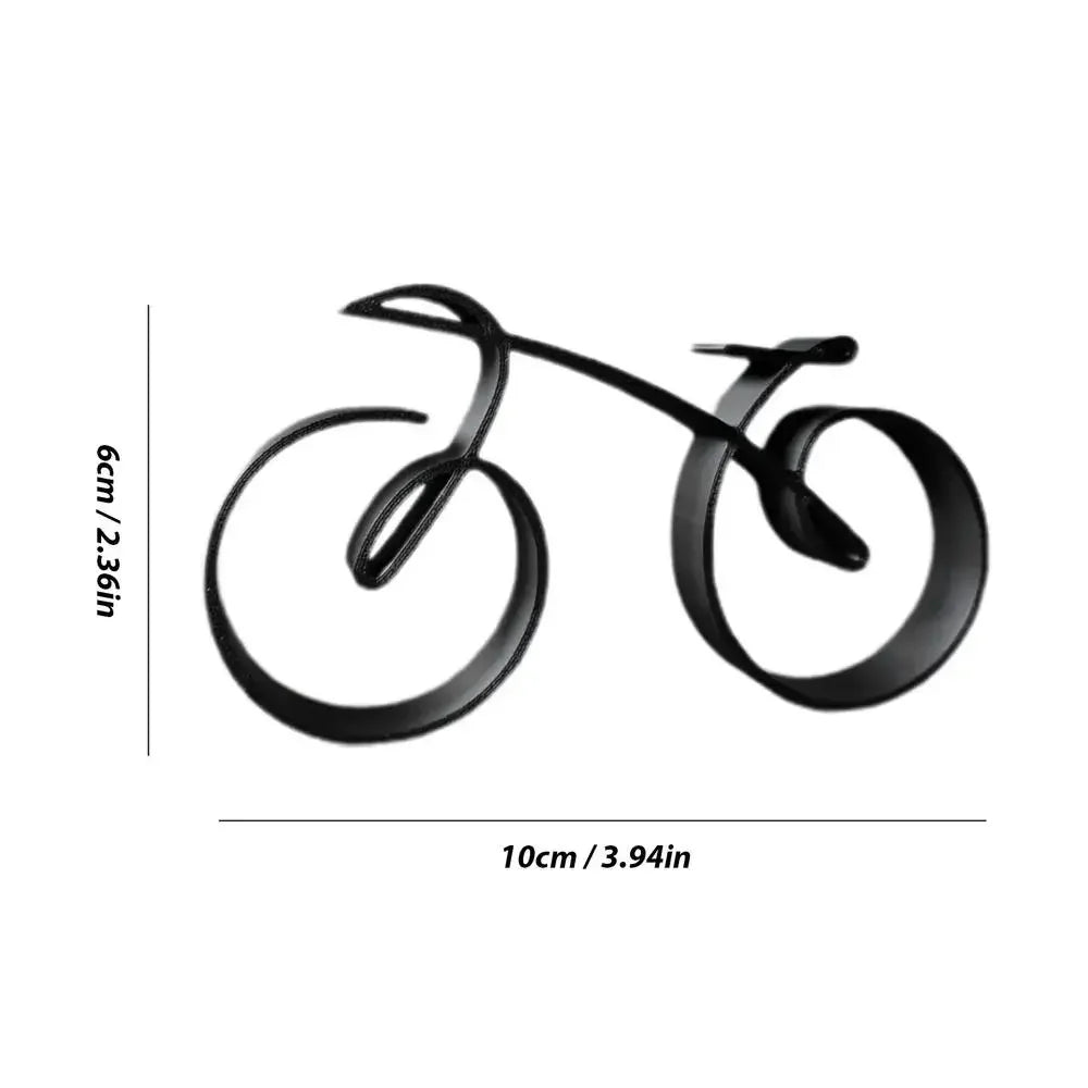 Acrylic plastic Minimalistic Bicycle Sculpture Wire Frame Style Bike Decoration Home Stylish Bicycle Art Durable Bike Wall Decor