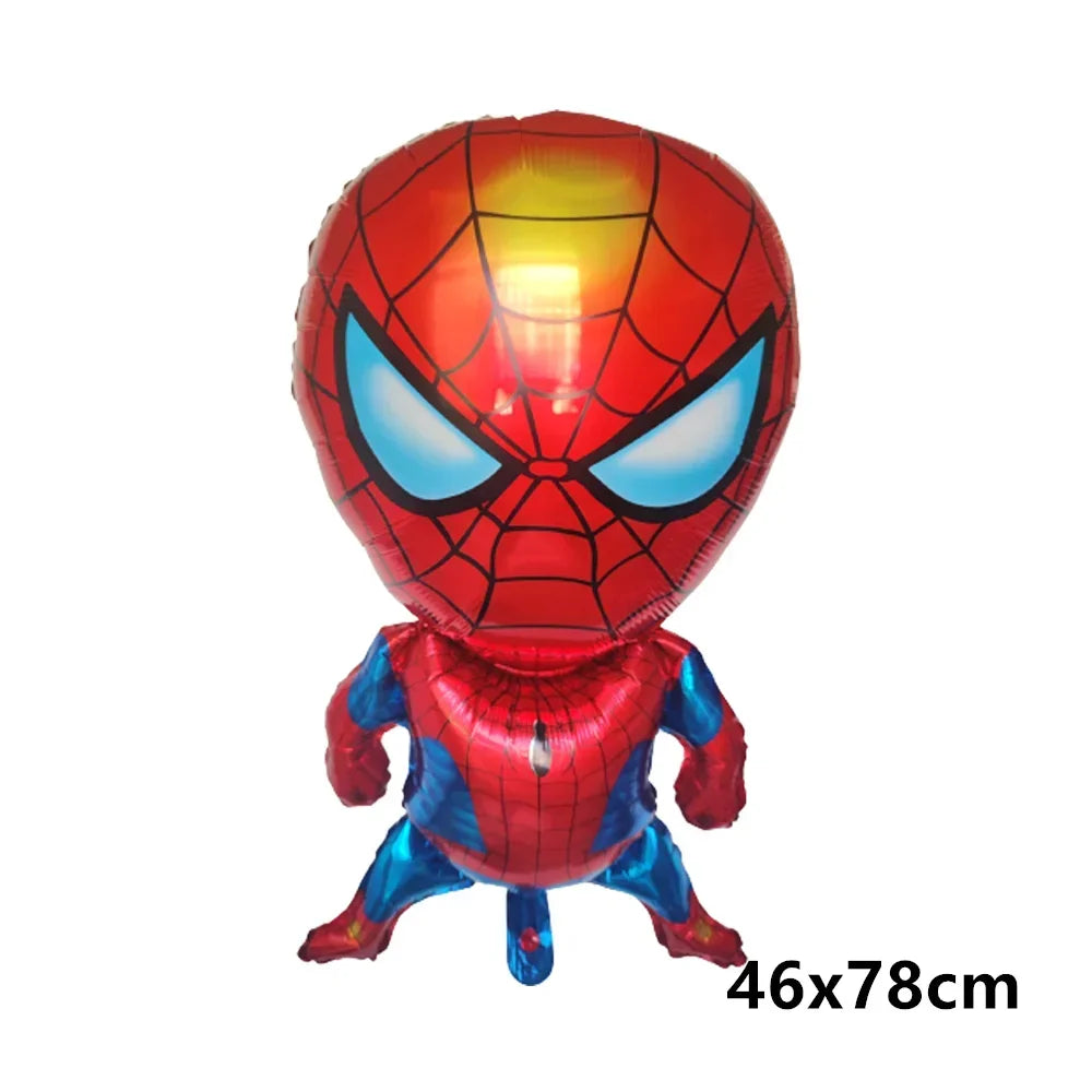 Big 3D Spiderman Balloons For Birthday Iron Man Foil Balloon Hulk Boy Baby Shower Party Decor Superhero Children Tnflatable Toy