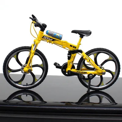 Crazy Magic Finger Bike Alloy Bicycle Model 1:10 Simulation Bicycle Bend Road Mini Racing Toys Adult Collection Gifts