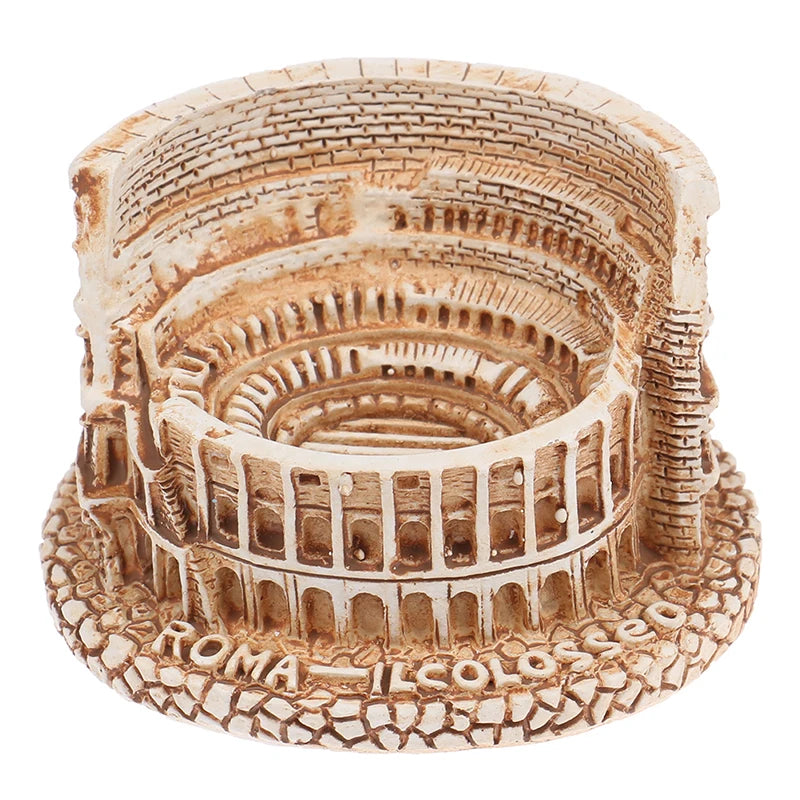 Simulation Ancient Rome Colosseum Resin Mini Statue Sand Table Building Desktop Decoration Classical Architecture Sculpture