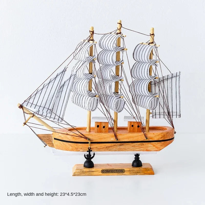 New Wooden Sailboat Model Office Living Room Decoration Crafts Nautical Decoration Creative Model Home Decoration Birthday Gift