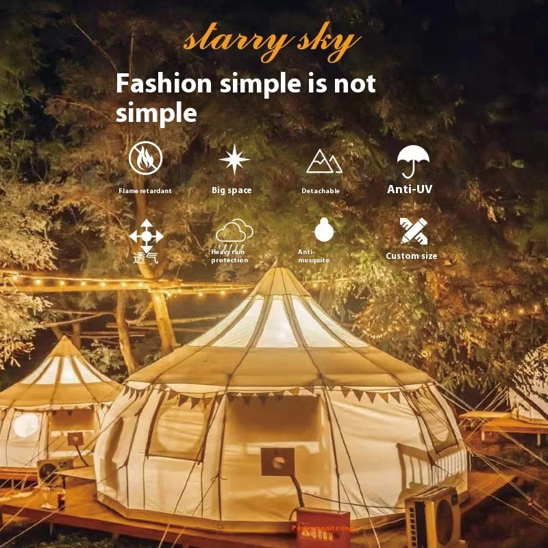 Outdoor Luxury Camping Star Tent Air Dome Tent Glamping Mongolian Yurt Waterproof Sun Protection Four Seasons spherical Tent