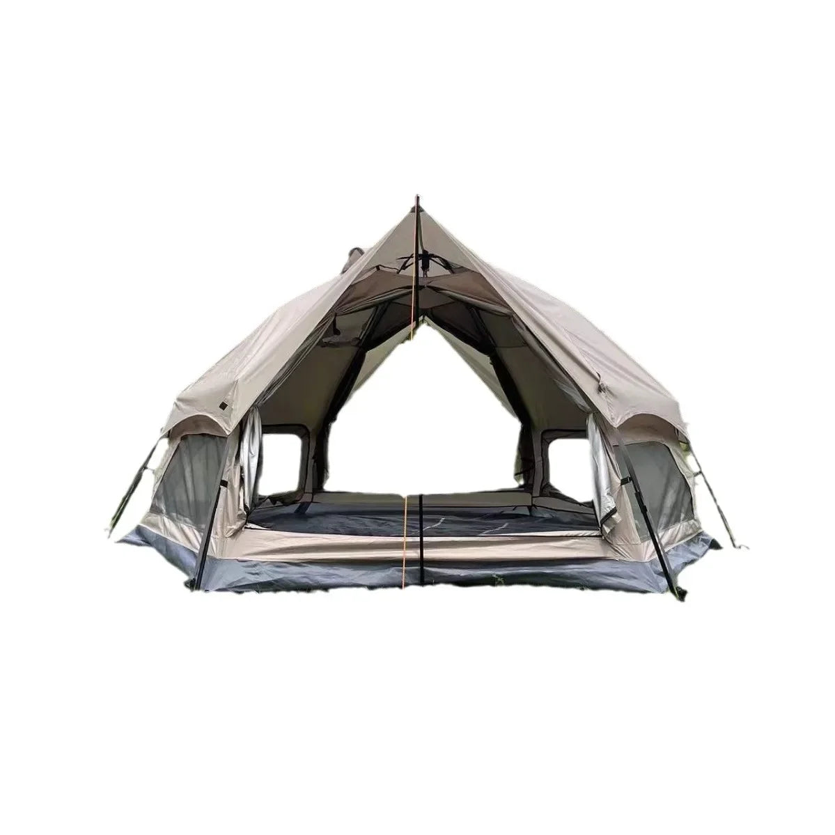 Portable Automatic Pop-up Hexagonal Tent for 5-8 People Double Layer Outdoor Camping Mushroom Tent