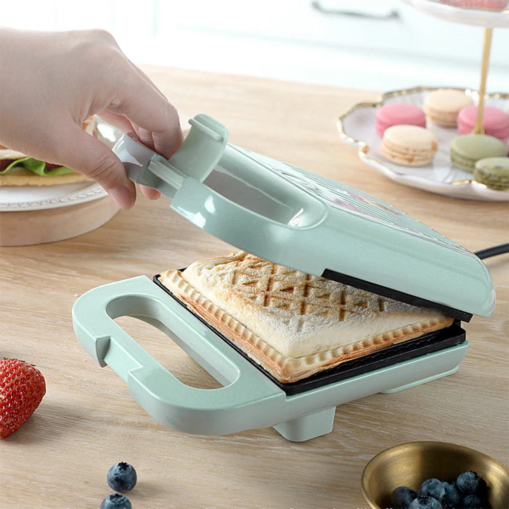 Electric Sandwich Maker Bread Presser with Non-Stick Coating Home Toaster Portable Light Food Making Machine for Home Kitchen