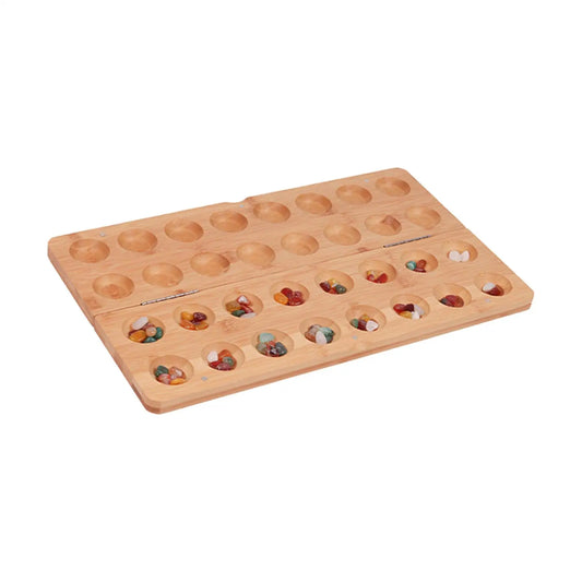 Classic Mancala Board Game for Friends and Family with Folding Game Board