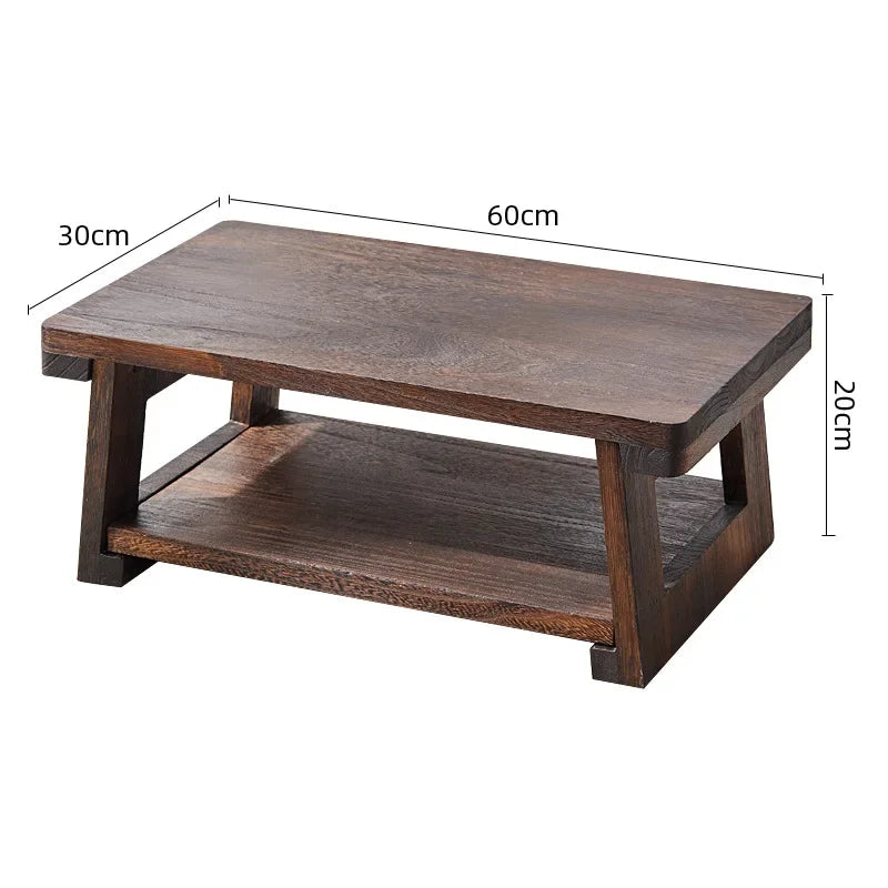 Solid Wood Tatami Small Table Tea Table Japanese Household Tea Table Folding Table Balcony Table Bay Window Small Coffee Table