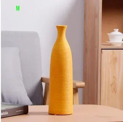 Simple Modern Black White Ceramic Vase Accessories Crafts Home Livingroom Table Figurines Decoration Office Furnishing Ornaments