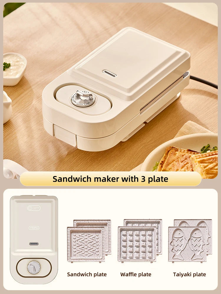 Electric Sandwich Maker Multifunctional Waffle Machine Toaster Baker Breakfast Machine Takoyaki Pancake Donuts Sandwichera 220V