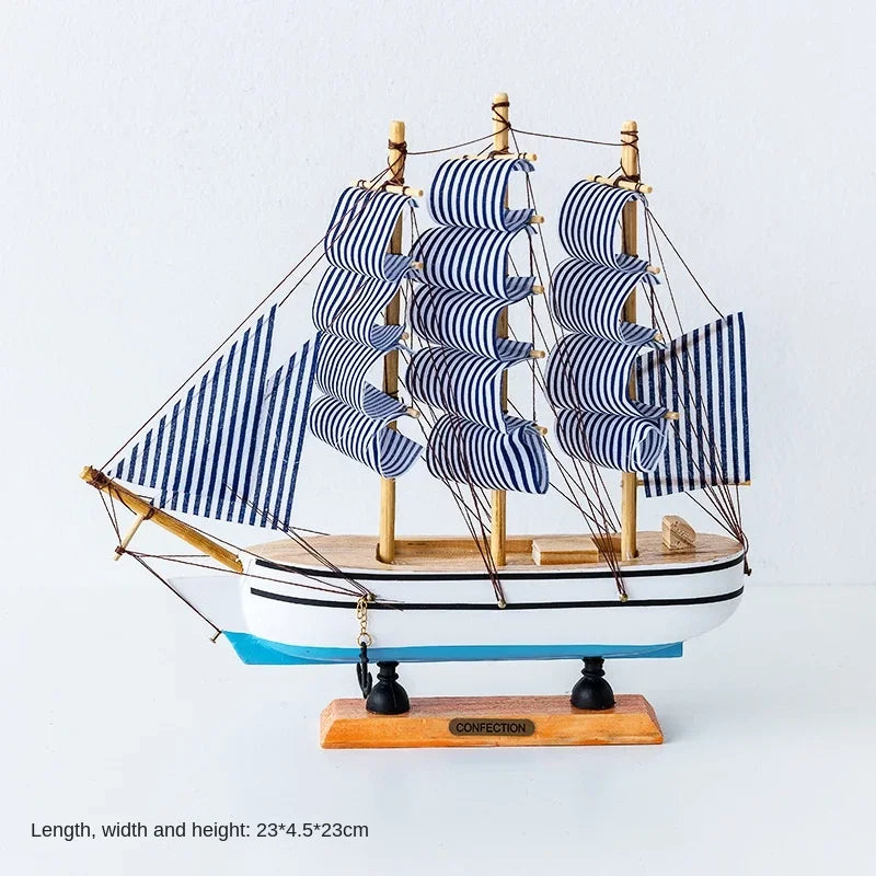 New Wooden Sailboat Model Office Living Room Decoration Crafts Nautical Decoration Creative Model Home Decoration Birthday Gift