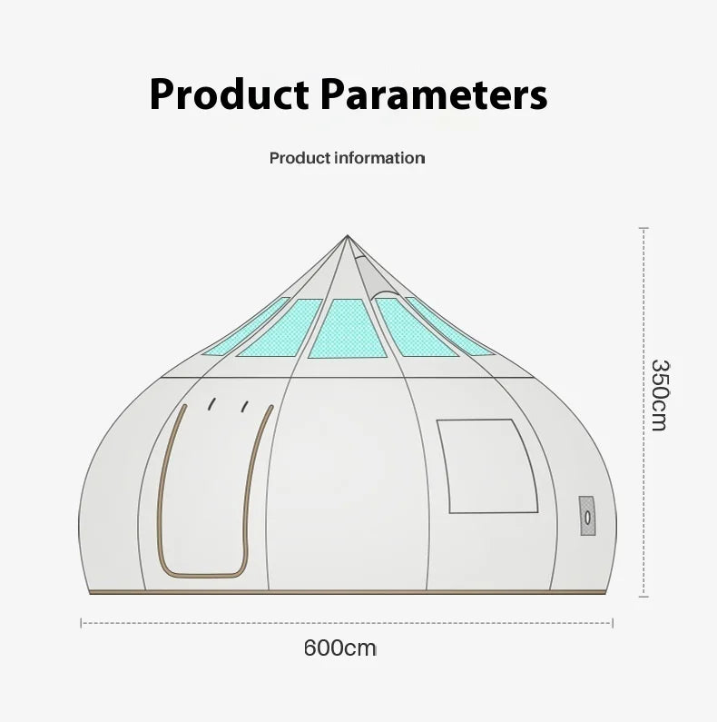 Outdoor Luxury Camping Star Tent Air Dome Tent Glamping Mongolian Yurt Waterproof Sun Protection Four Seasons spherical Tent