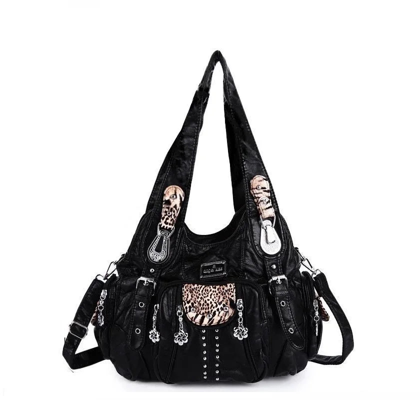 Angelkiss Bag Women Fashion Handbags Women Shoulder Bags PU Leather Handbag Female Satchel Big Shoulder Purse Bag bolsa feminina