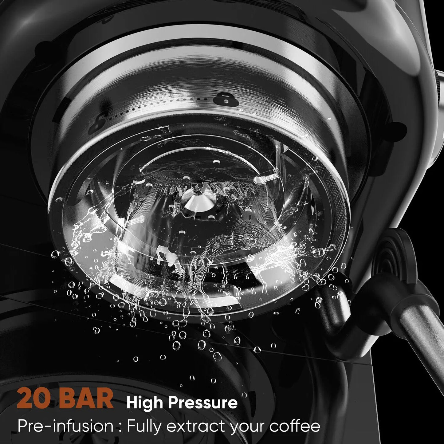 Sejoy Home Espresso Machine 20Bar Coffee Machine Latte Coffee Maker Cappuccino Machine