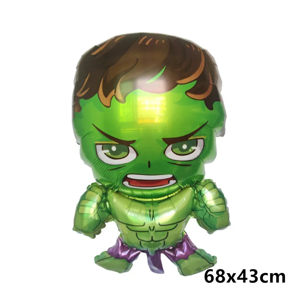 Big 3D Spiderman Balloons For Birthday Iron Man Foil Balloon Hulk Boy Baby Shower Party Decor Superhero Children Tnflatable Toy