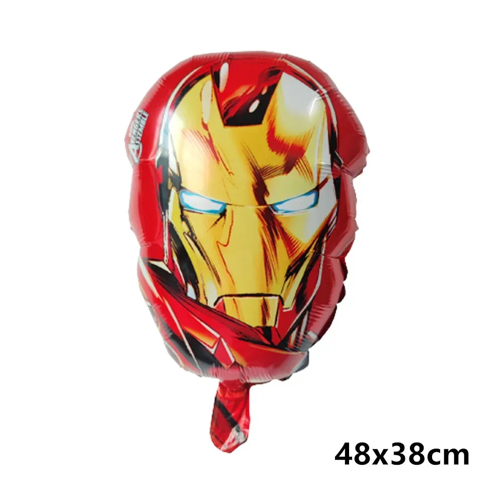 Big 3D Spiderman Balloons For Birthday Iron Man Foil Balloon Hulk Boy Baby Shower Party Decor Superhero Children Tnflatable Toy