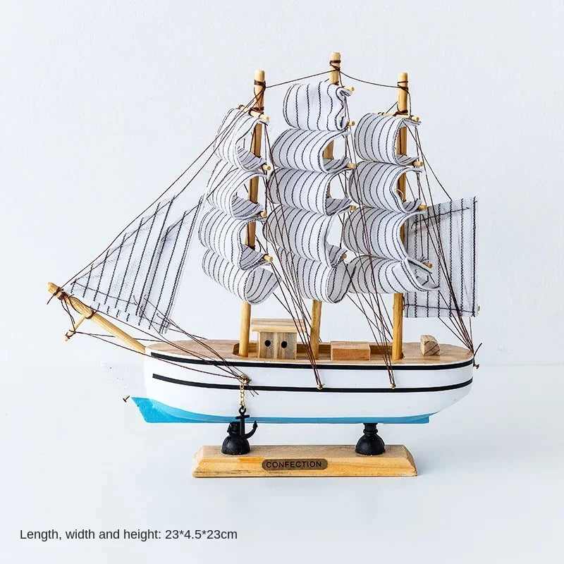 New Wooden Sailboat Model Office Living Room Decoration Crafts Nautical Decoration Creative Model Home Decoration Birthday Gift