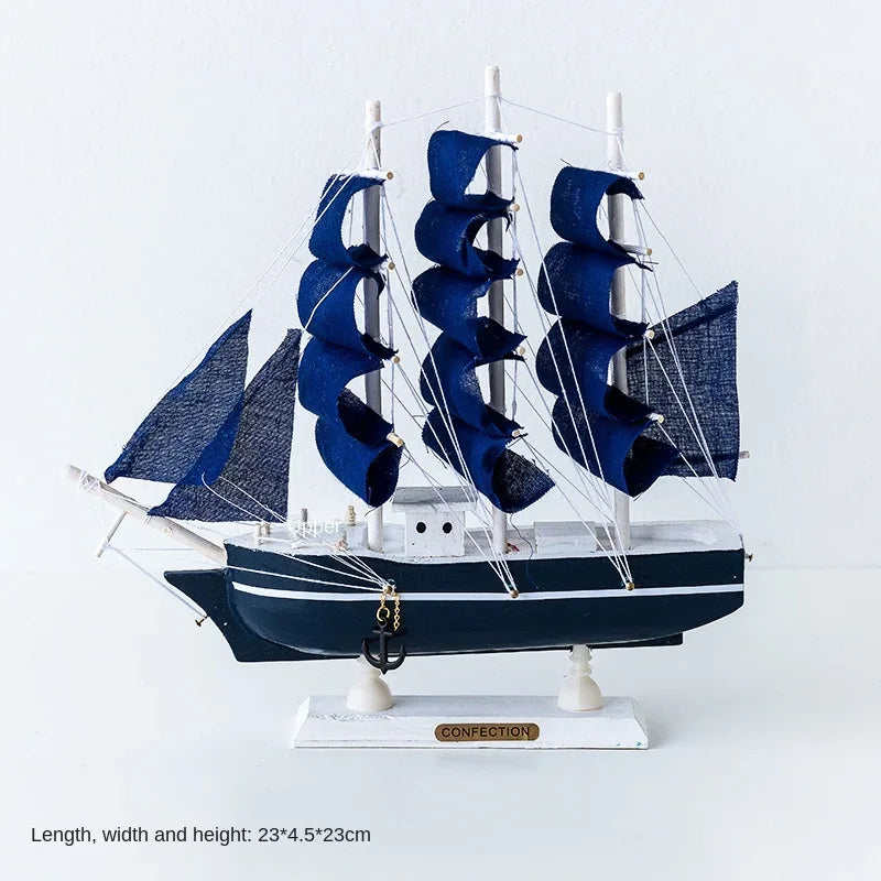 New Wooden Sailboat Model Office Living Room Decoration Crafts Nautical Decoration Creative Model Home Decoration Birthday Gift