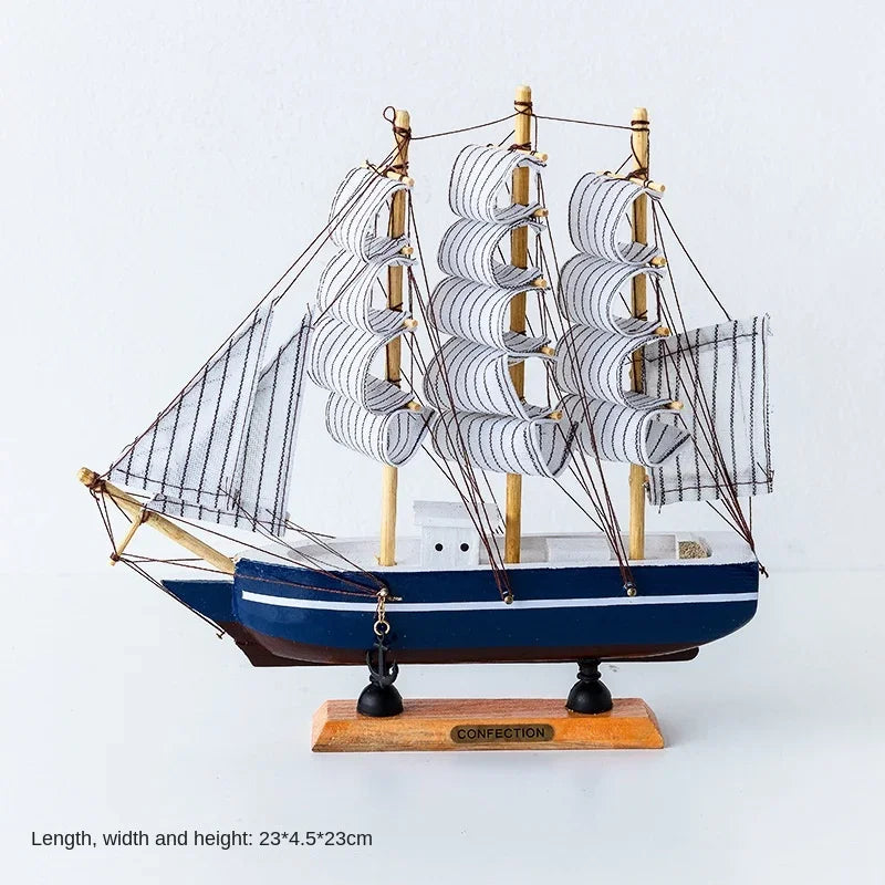 New Wooden Sailboat Model Office Living Room Decoration Crafts Nautical Decoration Creative Model Home Decoration Birthday Gift