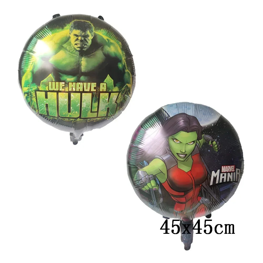 Big 3D Spiderman Balloons For Birthday Iron Man Foil Balloon Hulk Boy Baby Shower Party Decor Superhero Children Tnflatable Toy