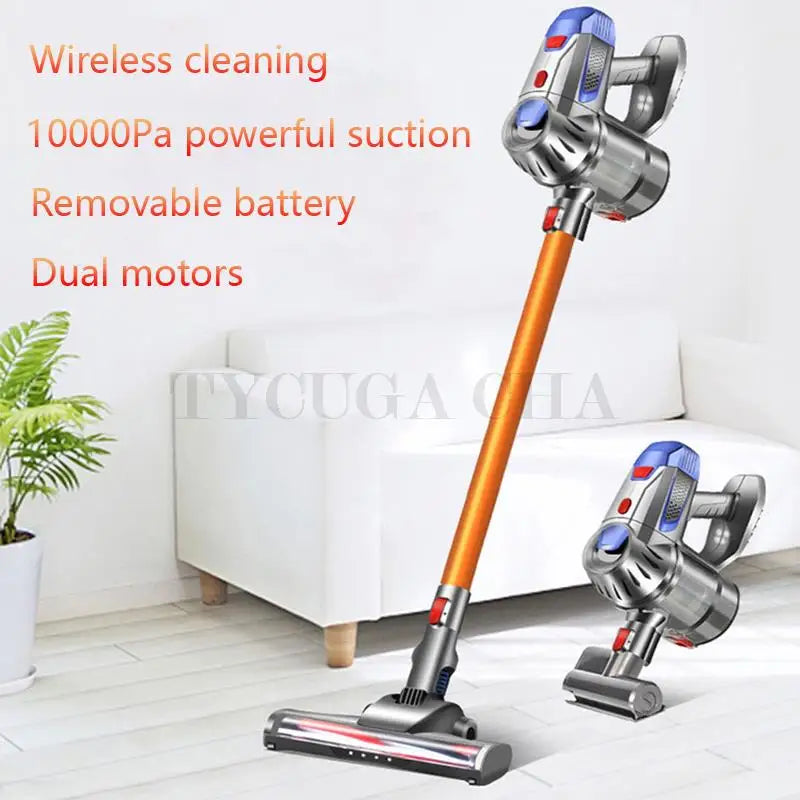 Wireless Handheld Vacuum Cleaner 10kPa 150W Powerful Dual Motor LED Electric Sweeper Cordless Car Home Remove Mites Dust Cleaner