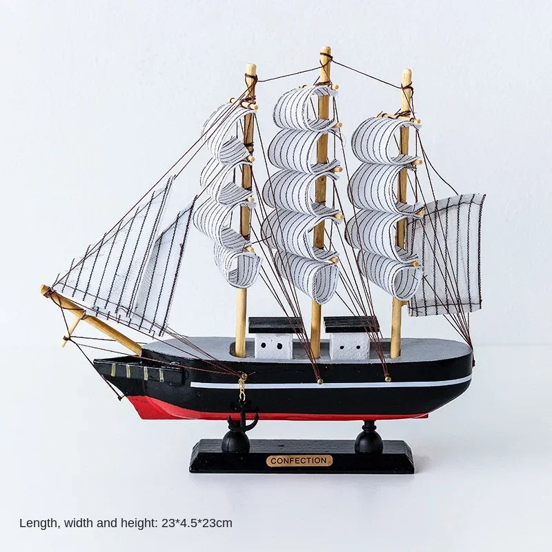 New Wooden Sailboat Model Office Living Room Decoration Crafts Nautical Decoration Creative Model Home Decoration Birthday Gift