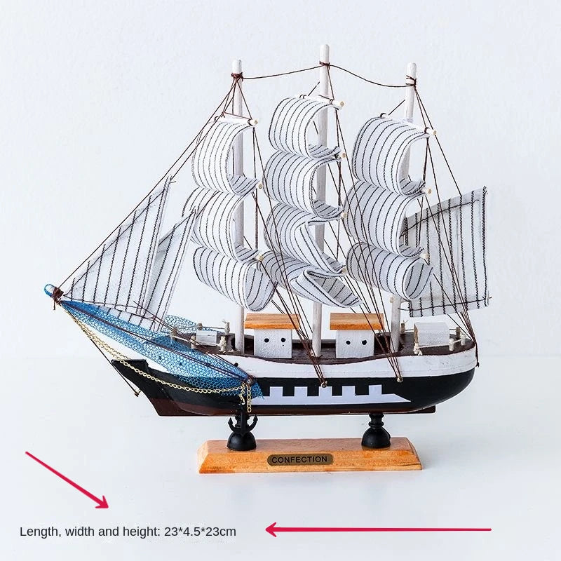 New Wooden Sailboat Model Office Living Room Decoration Crafts Nautical Decoration Creative Model Home Decoration Birthday Gift