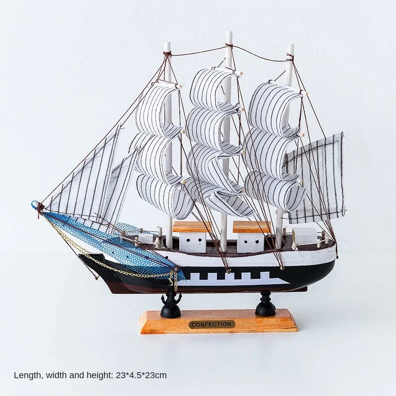 New Wooden Sailboat Model Office Living Room Decoration Crafts Nautical Decoration Creative Model Home Decoration Birthday Gift